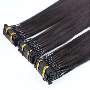 Facile à installer 6D première génération blond <span class=keywords><strong>extension</strong></span> <span class=keywords><strong>de</strong></span> <span class=keywords><strong>cheveux</strong></span> humains 10 rangées/feuille double boucle dessinée micro anneau pré-liaison 6D <span class=keywords><strong>extension</strong></span> <span class=keywords><strong>de</strong></span> <span class=keywords><strong>cheveux</strong></span> - Product Image 4