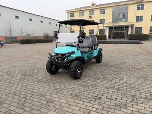 Voiturette de golf moderne 4x4 noire à 4 places avec haute capacité de montée pour club, complexe hôtelier, parcours de golf, camping - Product Image 5