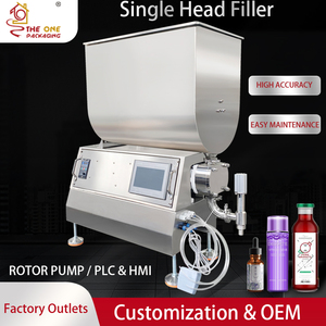 THEONE TORF-100 Table-top Semi Rotor Pump Lobe Gear Filling Machine for Chilli Sauce Kimchi <b>Pickle</b> Ketchup Oil Filling Machine - Product Image 5