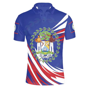 Cadeaux de la fête de l'indépendance du Belize hommes pour polo prix usine décontracté été hauts pour adolescents garçons respirant hommes ODM - Product Image 3