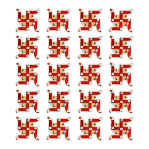 Lot de 10 autocollants décoratifs en plastique en forme de swastika, faciles à décoller, pour murs, portes, maison, bureau, entrée de temple, longue durée - Product Image 1