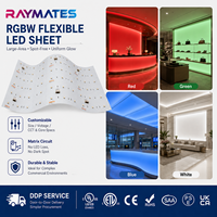 Feuille LED RGBW flexible, feuille de rétroéclairage LED 500*250mm pour rétroéclairage de pierre d'onyx artificielle, feuille de rétroéclairage LED flexible