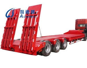 <span class=keywords><strong>Semi</strong></span>-<span class=keywords><strong>remorque</strong></span> surbaissée à trois essieux <span class=keywords><strong>avec</strong></span> essieux de 13 tonnes, <span class=keywords><strong>remorque</strong></span> surbaissée 80T pour le transport d'excavatrices sur chenilles de 20 à 30 tonnes - Product Image 2