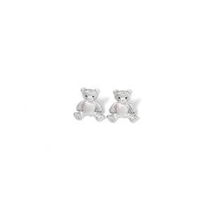 Boucles d'oreilles en forme d'ours en peluche, acier inoxydable 316L, plaqué or PVD, bijoux tendance pour femmes - Product Image 1