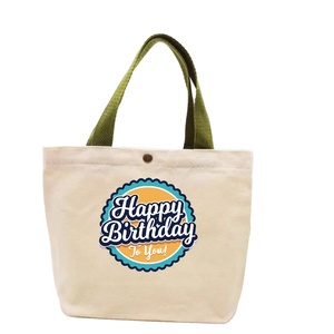 Bolsa de Lona Personalizada al por Mayor, Bolsa de Algodón Impresa en Blanco para DIY, Regalo de Cumpleaños, Feliz Cumpleaños Amigos, Personalizado - Product Image 1