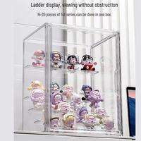Présentoir en acrylique haute clarté boîte aveugle organisateur pour Anime objets de collection Mini figurines porte-Badge modèle vitrine armoire