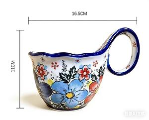 陶瓷手绘咖啡牛奶杯，适合家庭聚会、送礼、派对等场合，环保设计，大容量 - Product Image 2