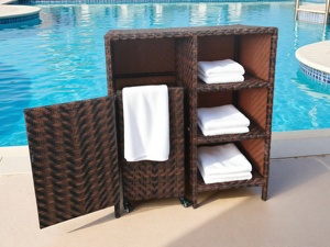 Yoshen <span class=keywords><strong>résine</strong></span> extérieure piscine serviette meubles grande serviette rangement bac <span class=keywords><strong>armoire</strong></span> tous temps mobile <span class=keywords><strong>extérieur</strong></span> piscine serviette Valet - Product Image 2