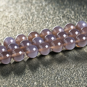Cuentas Redondas de Ágata Gris Natural de 4/6/8/10/12/14 MM, Facetadas, Sueltas, Semiterminadas, Hechas a Mano, para la Fabricación de Joyas - Product Image 2