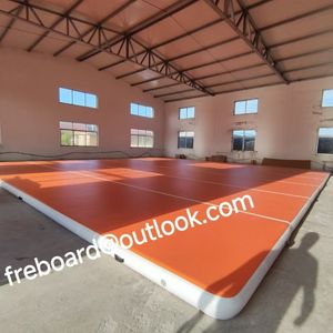 OEM 45 pies cuadrado grande de aire Tumble gimnasio suelo Mat logotipo personalizado inflable aire salto pista para gimnasia baloncesto jugando - Product Image 2