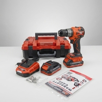 Nouveauté - Perceuse à percussion sans fil 20V 10mm à deux vitesses avec batterie 2.0AH, couple réglable, pour usage professionnel et bricolage