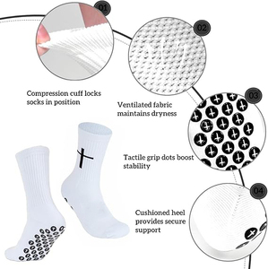 Mới Đến Không Trượt Bóng Đá Vớ Ống Thể Thao Grip Bóng Đá Vớ Tùy Chỉnh Chống Trượt Grip Vớ Bóng Đá - Product Image 5