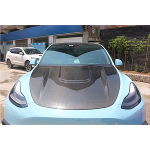 Modification et amélioration de voiture 2019-2024 : Capot moteur avant en fibre de carbone humide pour Tesla Model Y - Product Image 5