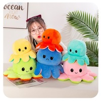 En gros Peluche Poulpe Mignon Personnalisé Peluche Animal Océan Double Face Réversible Flip Poulpe Peluche Jouets