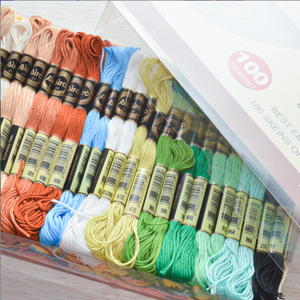 24PCS mỗi hộp 482 Màu sắc Airo Cross Stitch thêu chủ đề chất liệu sợi bông tự làm - Product Image 5