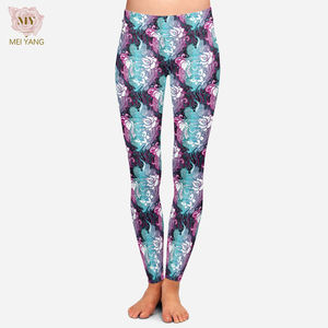 Элегантные женские леггинсы для йоги и фитнеса с высокой талией, дышащие, антибактериальные, с ручной росписью, серия «Пейсли» - Product Image 4