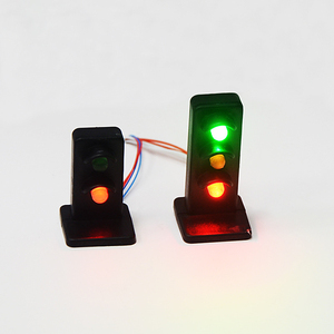 JTD19 Modelo <span class=keywords><strong>Tren</strong></span> HO/OO Escala 1:87 2 luces Señales <span class=keywords><strong>de</strong></span> tierra Semáforo Rojo/Verde Caras objetivo con LED Señal <span class=keywords><strong>de</strong></span> enano ferroviario - Product Image 4
