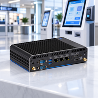 Mini PC industriel sans ventilateur J6412 Quad Cores DDR4 3*LAN 3* Triple Affichage 2-4*COM Win10/11 IoT LTSC Ordinateur Linux