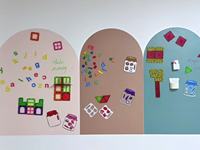 Offre Spéciale Aimant Mur Conseil Autocollant Magnétique Tableau Auto-Adhésif Craie Conseil Papier Peint Arc Sticker Mural pour Enfants