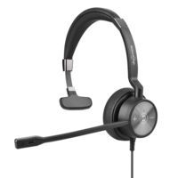 Casque filaire avec microphone à réduction de bruit ANC ENC pour centre d'appels, bureau, service client