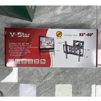 Support mural pour téléviseur en acier pivotant à 180 degrés avec VESA max 400x400 mm, mouvement complet réglable pour téléviseurs de 32 à 60 pouces
