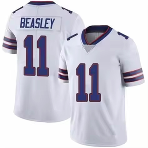Jersey Sepak Bola Jahitan Khusus Pria # 17 # 14 # 12 # 11 # 27 Seragam Olahraga Biru Merah Putih Amerika XL Kaos Pertandingan Cepat Kering - Product Image 5