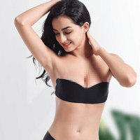 Cache-tétons invisibles en forme de U, adaptés aux tenues sans bretelles et dos nu, soutien-gorge invisible respirant et résistant pour femmes