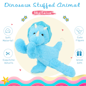 Peluche Triceratops Bleu Allongé Prix <span class=keywords><strong>de</strong></span> Gros, Coussin <span class=keywords><strong>Dinosaure</strong></span> pour Enfants, Cadeau Thème Jurassic pour Décoration <span class=keywords><strong>de</strong></span> Chambre d'Enfant - Product Image 3