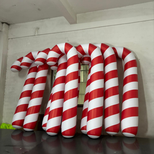 Canne à Sucre Gonflable Noël - Lot De 6 Pièces, 90 Cm, PVC, Décoration Intérieure Et Extérieure - 5