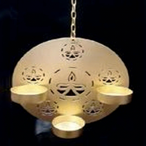 Support de bougies rond suspendu pour 3 bougies chauffe-plat, motif lotus sculpté, design varié, décoration intérieure - Product Image 2