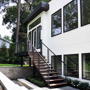 <span class=keywords><strong>Escalier</strong></span> extérieur en acier moderne pour villa avec marches en granit - Product Image 4