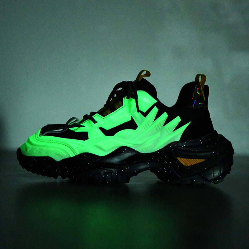 Boy Luminous Fashion Design Breathable Light Weight Custom Mens Luxury Designer Sneakers