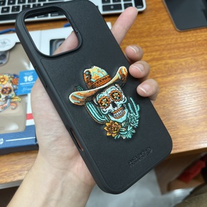פולו גולגולת רקום פו עור shockproof כיסוי מלא עבור iphone 16 pro max - Product Image 2