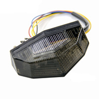 Feu universel de moto DC 12V 12LED feu arrière d'arrêt de frein DRL indicateurs pour moto moto ATV Dirt Bike clignotants