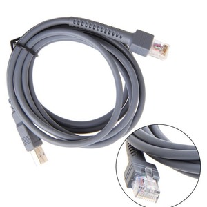 LS2208 Câble USB vers RJ45 CBA-U01-S07ZAR Dura-Gray Pour Zebra <span class=keywords><strong>Symbol</strong></span> Barcode Scanner Ls2208ap <span class=keywords><strong>Ls1203</strong></span> Ls4208 Ls4278 Ds6707 Ds6708 - Product Image 4