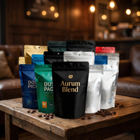 Pochette refermable multicolores avec trou de suspension Euro, sac refermable personnalisé de qualité alimentaire pour l'emballage de grains de café et d'aliments