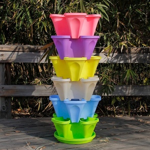 Pot de fleurs en plastique multicolore pour fraises, pot extra large et épais, pot de culture pour fraises d'intérieur ou de balcon - Product Image 3