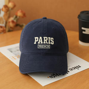 Gorra de Béisbol Bordada con la Palabra 'PARIS' en 6 Colores, Gorra de Algodón Lavado Estilo Dad Hat, Gorra de Sol Casual Ajustable para Hombre y <span class=keywords><strong>Mujer</strong></span> - Product Image 3