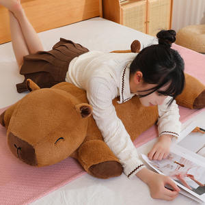 Linda grande taille Capybara <span class=keywords><strong>peluche</strong></span> tapis en <span class=keywords><strong>peluche</strong></span> géant Capibara sol paresseux canapé coussin équitation <span class=keywords><strong>cheval</strong></span> pour enfants anniversaire décor jouets - Product Image 2
