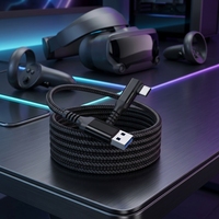 Logo OEM 5M 3M Transfer Data, 3A Headset Vr pengisian cepat kabel USB 3.2 kabel Tipe C untuk perangkat Vr/Oculus/Meta Quest Ect