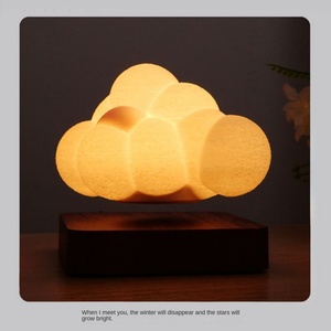 Dropshipping Cadeau CJH Chambre à coucher Étude Décoration de bureau Ornement Romantique Petite Veilleuse Lévitation Magnétique Nuage Lumière - Product Image 4