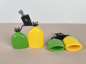 Wholesale High and Low Pitch <b>Plastic</b> Bangzi Orff Percussion Instrument <b>Drum</b> Set Accessory Cowbell hand clappers for Kids - Product Image 3