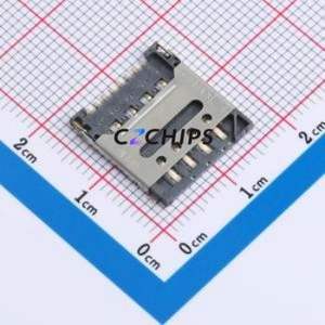 BX-SIM-1.5HJ SIM Card Connector SMD Connector Flip Cover Type Micro SIM Card Card Holder 1.5mm - Product Image 1