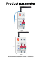 Disjoncteur DC WiFi Tuya Smart 1P 10V-100V, Télécommande Sans Fil avec Alexa, Google Assistant, Yandex Alice pour Maison Intelligente