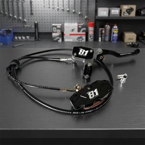 ชุดเบรกหน้าใหม่ครบชุดสำหรับ Pitbike 8.1 (รุ่น BRK200) พร้อมปั๊ม MC-11 คาลิปเปอร์ Hurricane ขนาด 82 มม. สายเบรก และน้ำมัน Motul RBF700 - Product Image 3