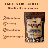 Café aux champignons Marque Privée Café aux Champignons Biologique Extrait de Champignons Crinière de Lion, Chaga, Cordyceps, Reishi
