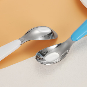 Cuchara para bebé de acero inoxidable 316, color sólido cónico, para utensilios de alimentación para niños de 0 a 12 meses - Product Image 4