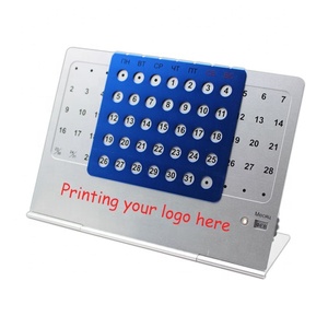 Promotional Metal Folding Permanent Table Calendar Small Medium Large With Russian Printing