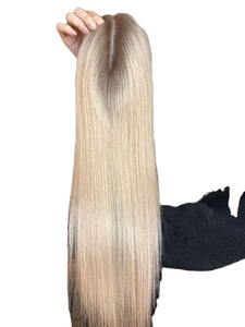 แฮร์พีชแบบดิบ100% สำหรับผู้หญิงผมบลอนด์แพลตตินัมสีบลอนด์ Ombre 3x5นิ้วแฮร์พีชสำหรับผมเส้นบางๆคลิปปิดด้านบน - Product Image 3