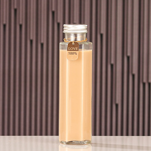 Botella de Vidrio Transparente Redonda al por Mayor, Cilindro de Vidrio de 250ml, 300ml, 350ml, 500ml, Botella para Bebidas, Botella para Jugo, para Agua y Limonada - Product Image 3